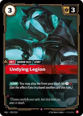 SJF Undying Legion - Unleashed (UNL) Foil