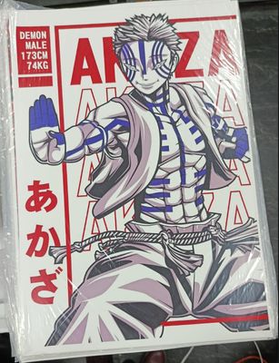 KM Poster Akaza   Demon Slayer: Kimetsu no Yaiba  49 x 34 cms