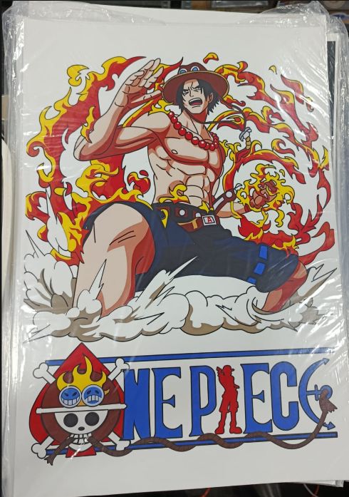 KM Poster Portgas D. Ace  One Piece 49 x 34 cms