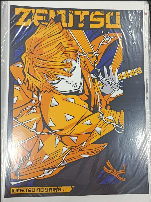 KM Poster Zenitsu Demon Slayer: Kimetsu no Yaiba  49 x 34 cms
