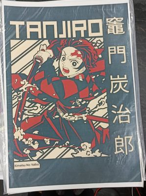 KM Poster Tanjiro , Demon Slayer: Kimetsu no Yaiba  49 x 34 cms