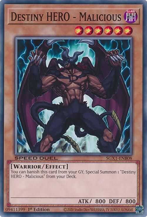 SJF Destiny HERO - Malicious - Speed Duel GX: Duel Academy Box