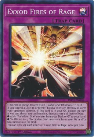 SJF Exxod Fires of Rage - INFO-EN068 - Super Rare 1st Edition The Infinite Forbidden 1st Edition Singles