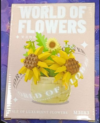KM Flores con Canasta Mini bloques Girasoles