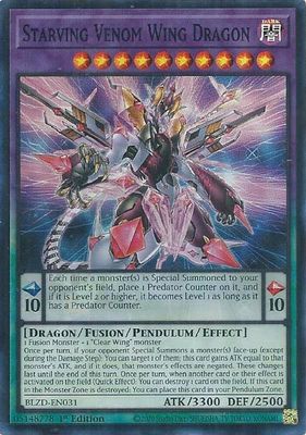 SJF Starving Venom Wing Dragon - Blazing Dominion (BLZD) Super Rare