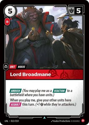 SJF Lord Broadmane - Unleashed (UNL)