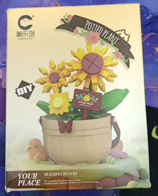 KM Flores con Maceta Mini bloques Girasoles