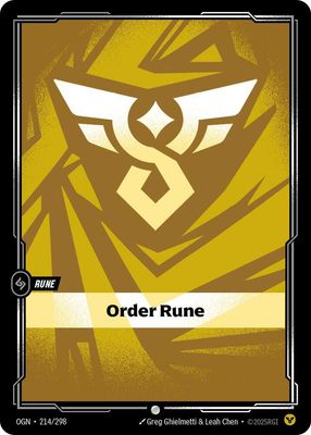SJF Order Rune - Origins (OGN)