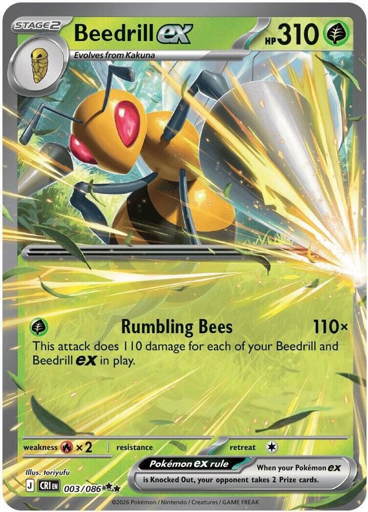 SJF Beedrill ex - 003/086 - ME04: Chaos Rising (CRI)