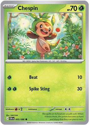 SJF Chespin - 005/086 - ME04: Chaos Rising (CRI) Foil