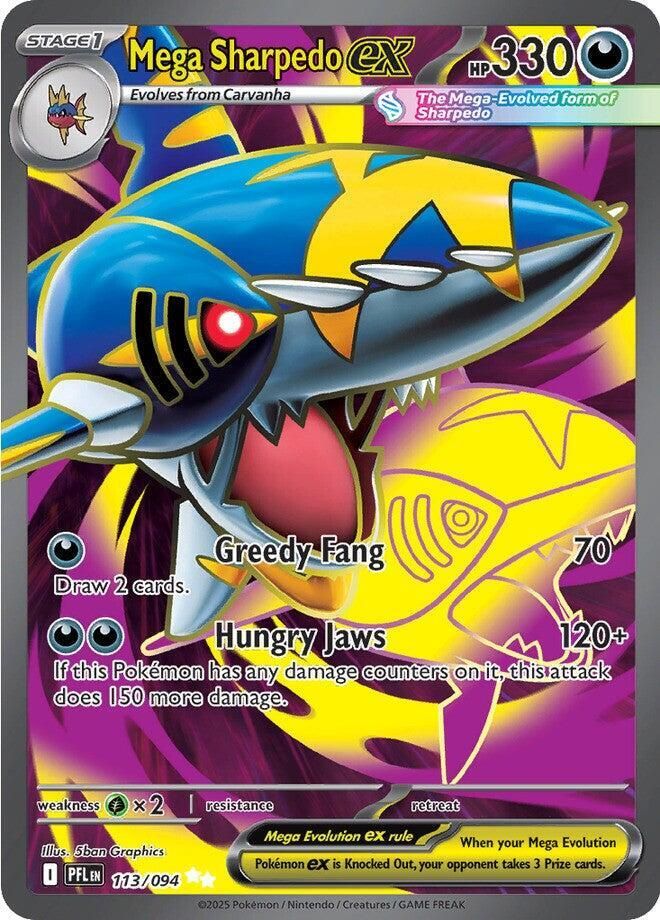 SJF Mega Sharpedo ex - 113/094 - ME02: Phantasmal Flames (PFL)