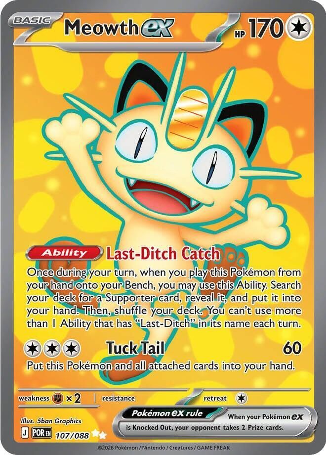 SJF Meowth ex - 107/088 - ME03: Perfect Order (POR)