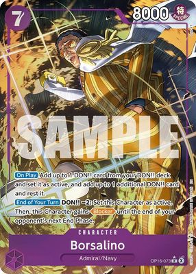 SJF Borsalino (Alternate Art) - The Time of Battle (OP16)