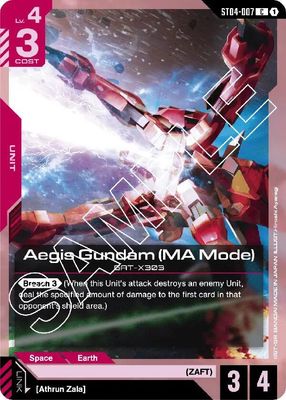 SJF Aegis Gundam (MA Mode) - Starter Deck 04: SEED Strike (ST04) Starter Deck 04: SEED Strike