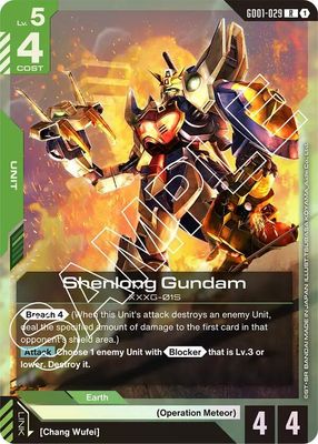 SJF Shenlong Gundam (GD01-029) - Newtype Rising (GD01) FOIL