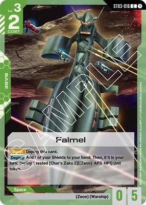 SJF Falmel - Starter Deck 03: Zeon's Rush (ST03) Starter Deck 03: Zeon's Rush