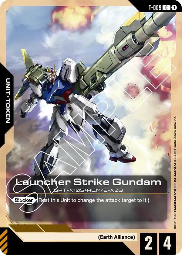 SJF Launcher Strike Gundam (T-009) Token - Newtype Rising (GD01)
