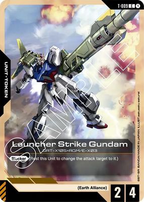 SJF Launcher Strike Gundam (T-009) Token - Newtype Rising (GD01)