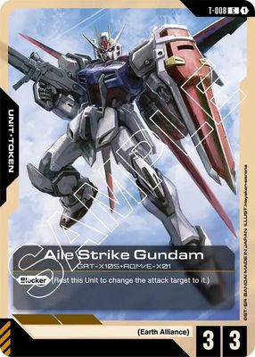 SJF Aile Strike Gundam (T-008) Token - Newtype Rising (GD01)