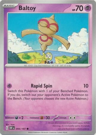 SJF Baltoy - 094/197 - Common Obsidian Flames Singles