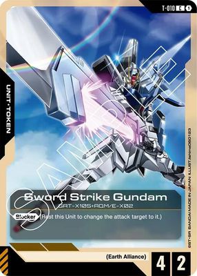 SJF Sword Strike Gundam (T-010) Token - Newtype Rising (GD01)