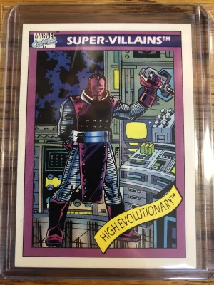 SJF Super Villains HIGH EVOLUTIONARY Card #77 1990 Marvel Comics Universe Series 1