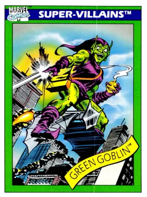SJF Green Goblin Super-Villains #74 Trading Card 1990 Marvel Universe Series 1