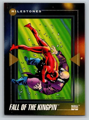 SJF Fall of the Kingpin Milestones 1992 Impel Marvel Universe Series III #198