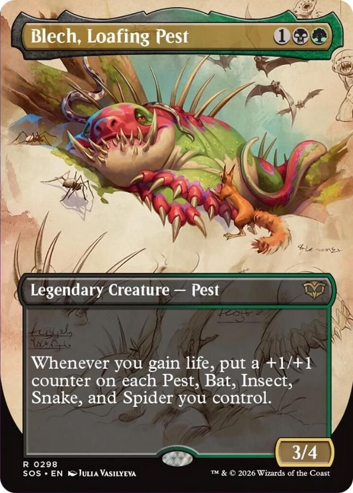 SJF Blech, Loafing Pest (Borderless) - Secrets of Strixhaven (SOS)