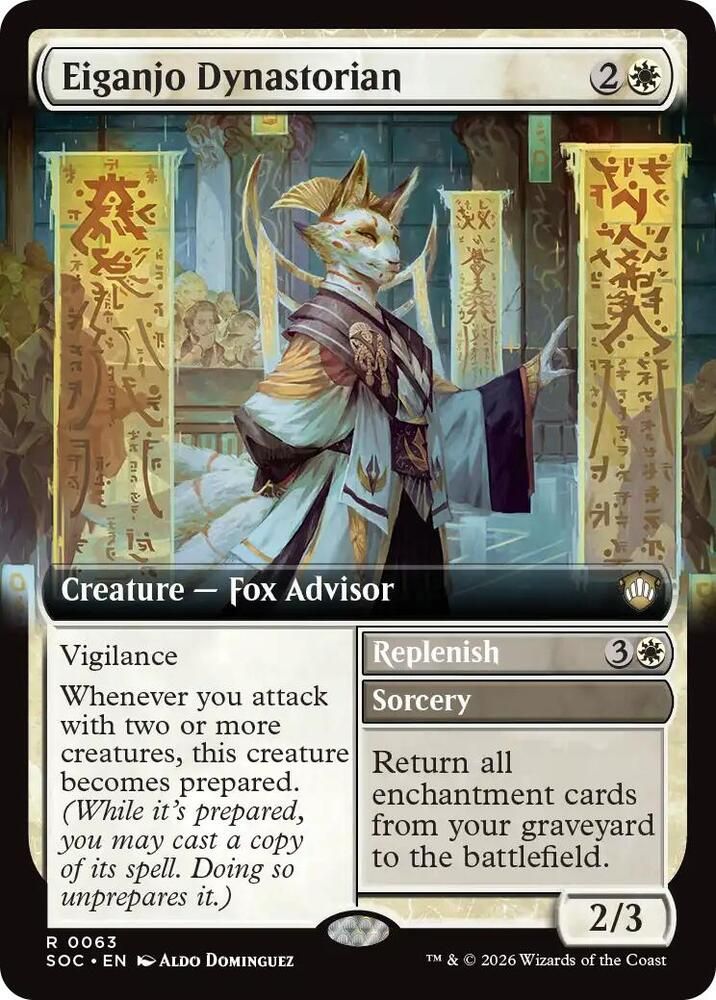 SJF Eiganjo Dynastorian (Extended Art) - Commander: Secrets of Strixhaven (SOC)