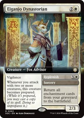SJF Eiganjo Dynastorian (Extended Art) - Commander: Secrets of Strixhaven (SOC)