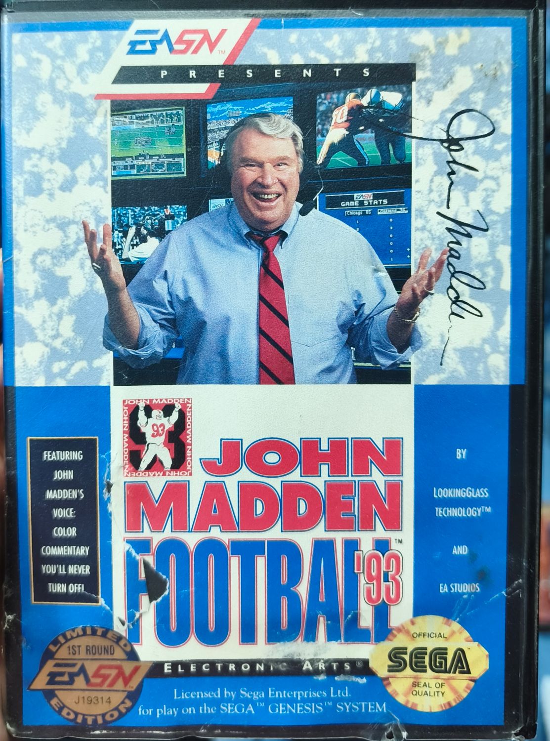 SJ6 John Madden Football 94 Sega Génesis Usado Completo