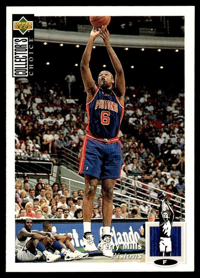 SJF 1994 Collector's Choice #106 Terry Mills - Detroit Pistons