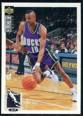 SJF 1994 Upper Deck Collector's Choice Todd Day #110 Milwaukee Bucks