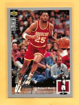 SJF ROBERT HORRY - 1994-95 Collector's Choice "Silver Signature"- #125 - Rockets