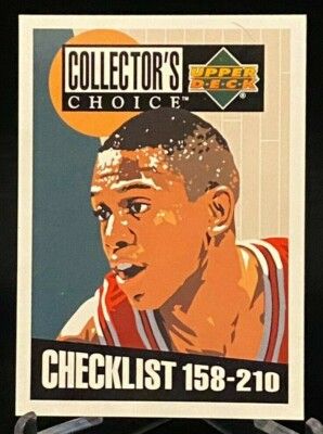 SJF 1994-95 Collector's Choice Checklist 158-210 B.J. Armstrong Chicago Bulls