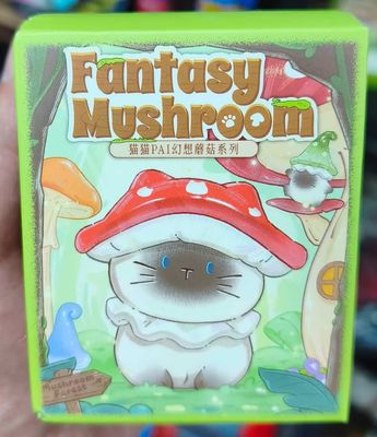 SJ1 Fantasy Mushroom Figuras Al Azar Blindbox Hongo Gato Figura