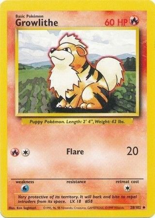 SJF Growlithe - Base Set (BS) Usado