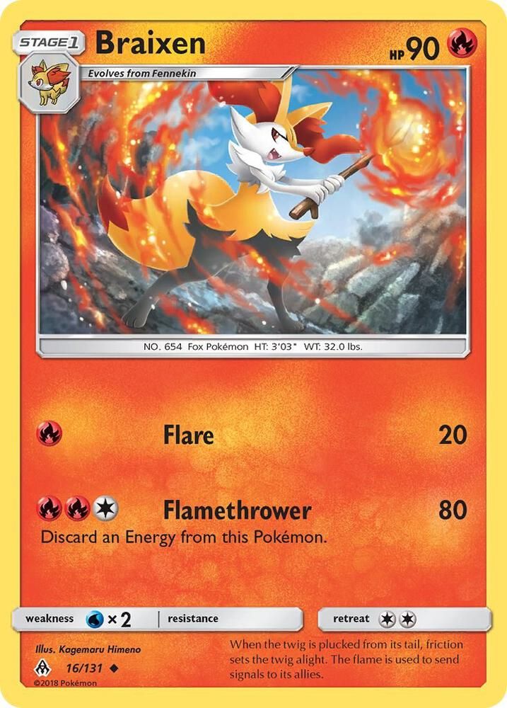 SJF Braixen - SM - Forbidden Light (SM06) Foil