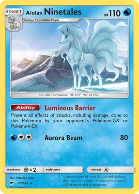 SJF Alolan Ninetales - SM - Burning Shadows (SM03) Foil