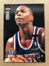 SJF 1994-95 Collector's Choice Silver Signature #182 Derrick Coleman Nets Card
