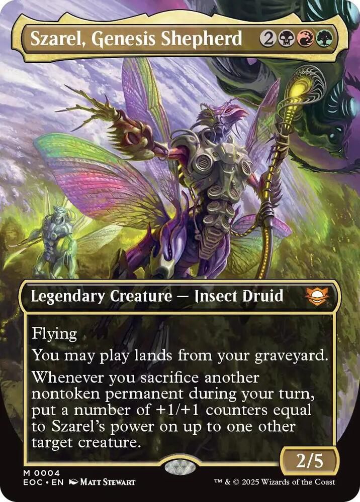 SJF Szarel, Genesis Shepherd (Borderless) - Commander: Edge of Eternities (EOC) Foil