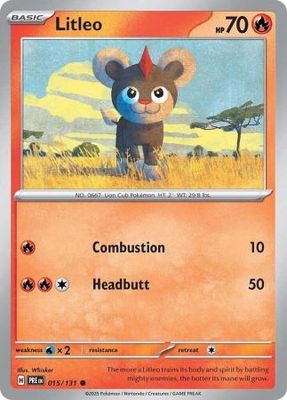 SJF Litleo - 015/131 - Common Scarlet &amp; Violet: Prismatic Evolutions Singles