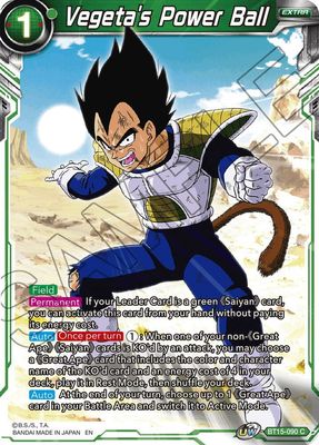 SJF Vegeta's Power Ball - Saiyan Showdown (DBS-B15) Saiyan Showdown Foil