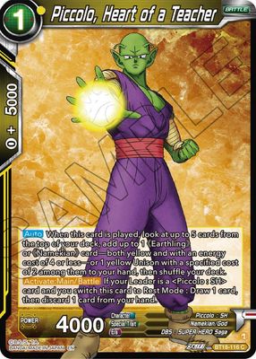 SJF Piccolo, Heart of a Teacher - Dawn of the Z-Legends (DBS-B18) Dawn of the Z-Legends Foil
