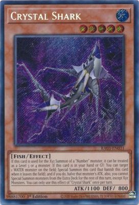 SJF Crystal Shark - RA03-EN031 - Secret Rare 1st Edition Quarter Century Bonanza 1st Edition Singles