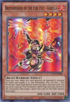SJF Brotherhood of the Fire Fist - Gorilla - CT11-EN003 - Super Rare Limited Edition  Yu-Gi-Oh! 2014 Mega-Tins Singles
