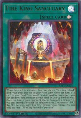 SJF Fire King Sanctuary - SR14-EN024 - Ultra Rare 1st Edition Fire Kings 1st Edition Singles