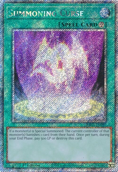 SJF Summoning Curse (Platinum Secret Rare) - Quarter Century Bonanza (RA03)