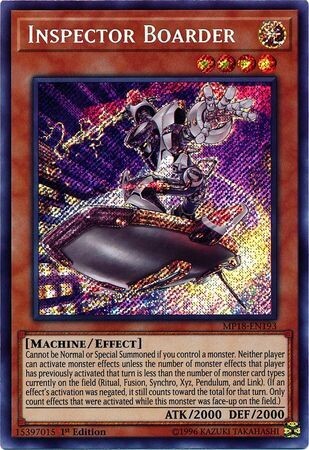 SJF Inspector Boarder - MP18-EN193 - Secret Rare 1st Edition 2018 Mega-Tins Singles